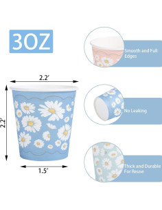 Vasos de Papel Desechables Lamosi 3 oz - Paquete de 300 2
