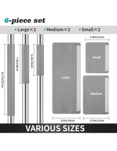 Cubiertas de Manijas de Refrigerador Hypermotion 6-Pack Gris 2