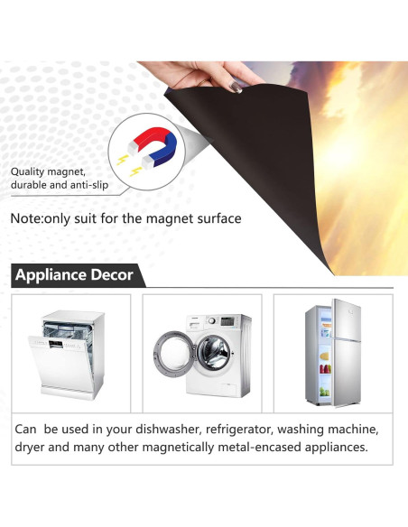 Cubierta Magnética para Lavavajillas BOENLE 58.42x66.04 cm Montañas