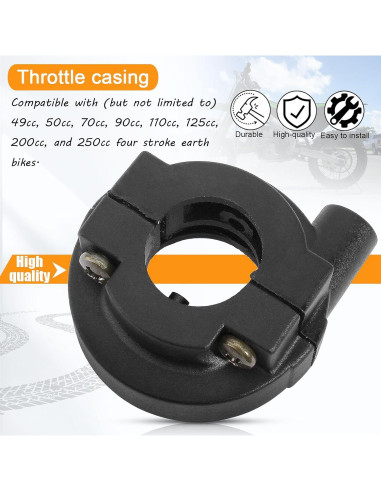 Carcasa Acelerador QAZAKY 2 Pcs 22mm para Motos 49cc-250cc