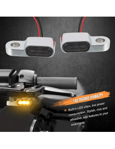 Señales de Giro LED NTHREEAUTO para Manillar de Motocicleta 2