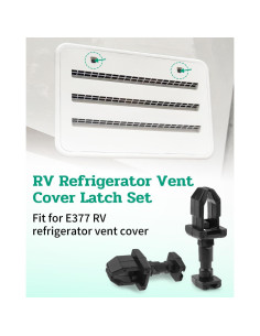 Kit de cierres de ventilación para refrigerador RV Vudajuley E377 - Paquete de 4 2