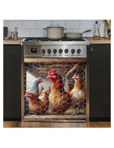 Cubierta Magnética para Lavavajillas BlissYard Pollo 58x66 cm