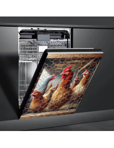 Cubierta Magnética para Lavavajillas BlissYard Pollo 58x66 cm 2