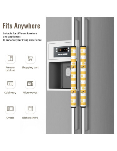 Cubiertas de Manijas de Refrigerador Bueutvel 4 Piezas 40x14 cm