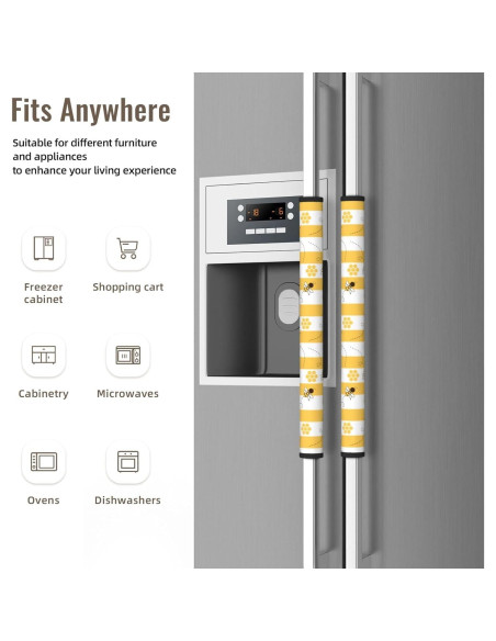 Cubiertas de Manijas de Refrigerador Bueutvel 4 Piezas 40x14 cm