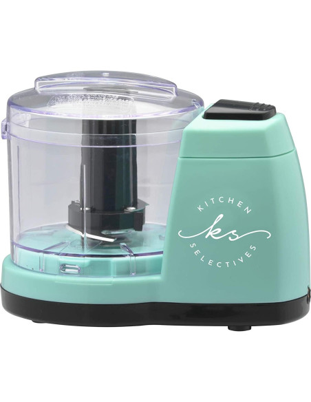 Mini Picadora Eléctrica Kitchen Selectives 1.5 Tazas Verde Menta