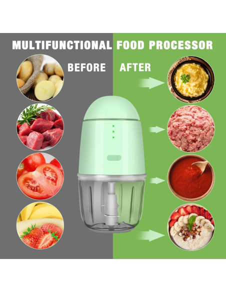 Procesador de Alimentos Inalámbrico Afonton AF-FP-G 1.3 Taza Verde