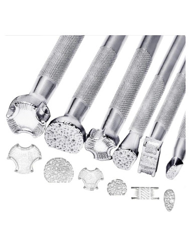 Juego de Herramientas de Estampado de Cuero Jupean - 6 Piezas