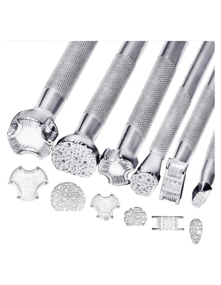 Juego de Herramientas de Estampado de Cuero Jupean - 6 Piezas