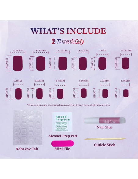 Uñas Postizas Magnéticas Azul 24 Piezas Fantastic Lady