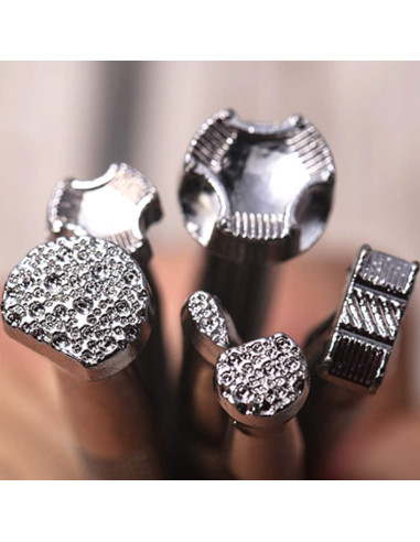 Juego de Herramientas de Estampado de Cuero Jupean - 6 Piezas