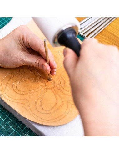 Juego de Herramientas de Estampado de Cuero Jupean - 6 Piezas