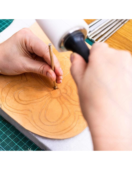 Juego de Herramientas de Estampado de Cuero Jupean - 6 Piezas