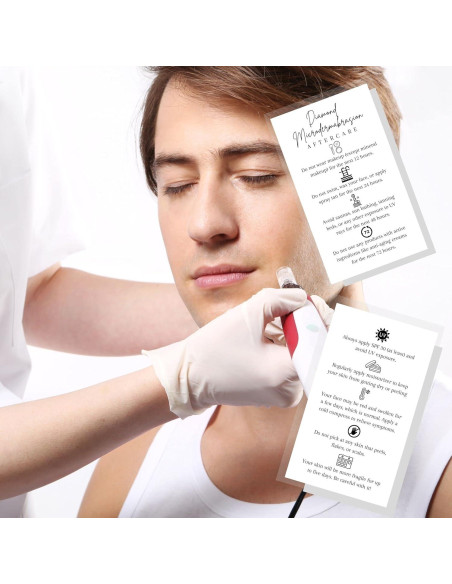 Tarjetas de Cuidado Posterior Microdermoabrasión Lashicorn 50 Unidades