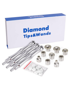 9 Puntas de Microdermoabrasión Yofuly + 3 Varitas Accesorios