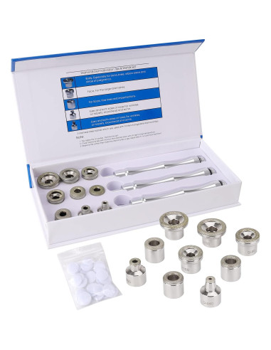 9 Puntas de Microdermoabrasión Yofuly + 3 Varitas Accesorios