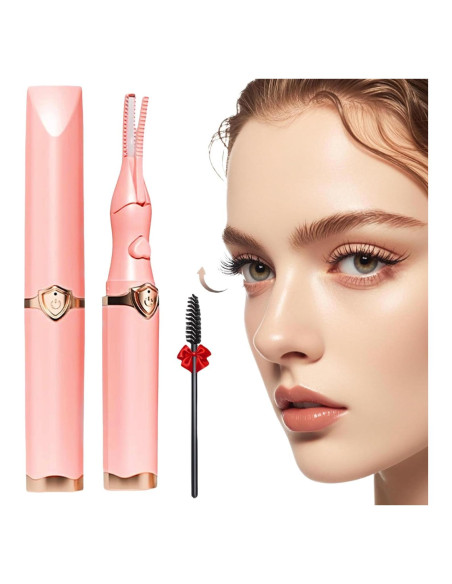 Rizador de Pestañas Eléctrico Acavado Rosa Claro 3 Temperaturas
