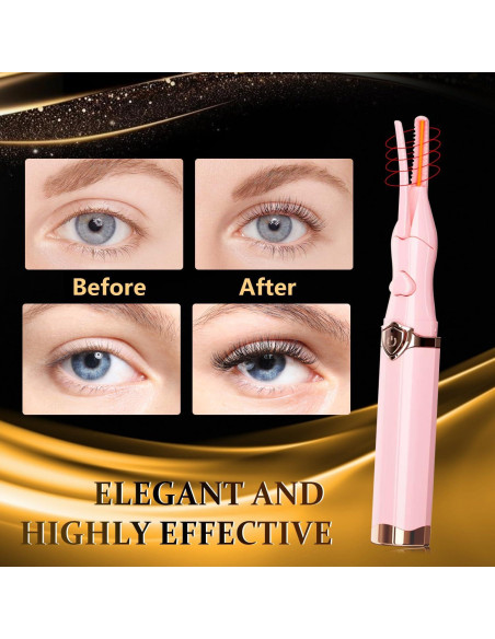 Rizador de Pestañas Eléctrico Acavado Rosa Claro 3 Temperaturas