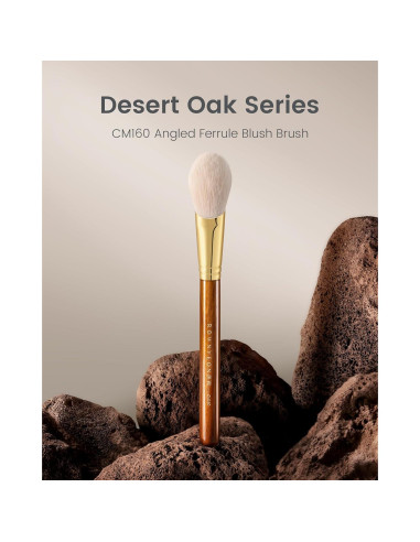 Brocha Angulada Blush ROWNYEON CM 160 - Cerdas Suaves y Mango de Bubinga