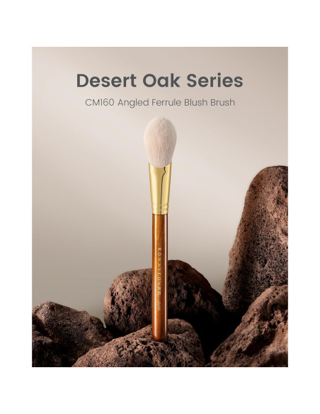 Brocha Angulada Blush ROWNYEON CM 160 - Cerdas Suaves y Mango de Bubinga