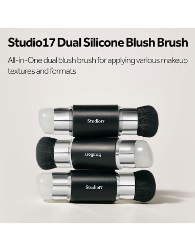 Brocha de Rubor Doble de Silicona Olive Young - Maquillaje Profesional