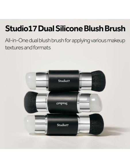 Brocha de Rubor Doble de Silicona Olive Young - Maquillaje Profesional