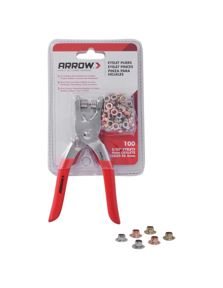 Kit de Herramientas de Ojal Arrow GEPK532 con 100 Ojales 4mm