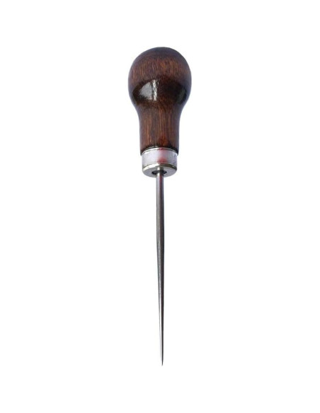 Awl de Mango de Madera ZLKSKER - Paquete de 2 para Perforar Cuero