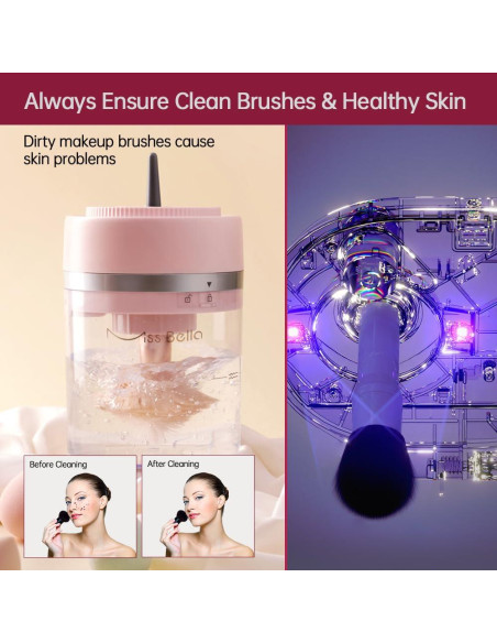 Limpiadora y Secadora de Brochas Miss Bella BBC02-Pro USB