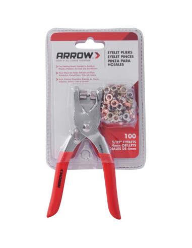 Kit de Herramientas de Ojal Arrow GEPK532 con 100 Ojales 4mm