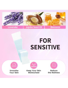 Cintas de Cera Facial Beauty7 para Piel Sensible - 20 Piezas 2