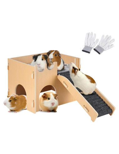 Castillo Grande para Cobayas ZibugZag con Rampa y Alfombrilla