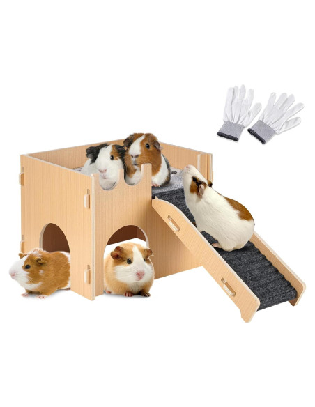 Castillo Grande para Cobayas ZibugZag con Rampa y Alfombrilla