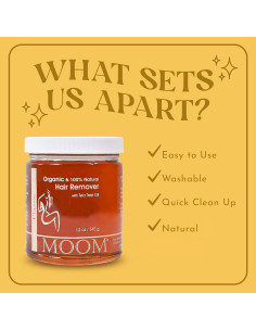 Cera de Azúcar Orgánica MOOM 340 g - Depilación Suave Piel Sensible 2