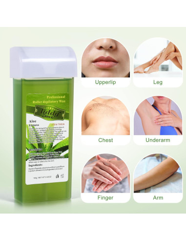 Cera Depilatoria Liddy Dance Aloe 400g - Suave para Piel Sensible