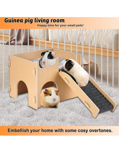 Castillo Grande para Cobayas ZibugZag con Rampa y Alfombrilla