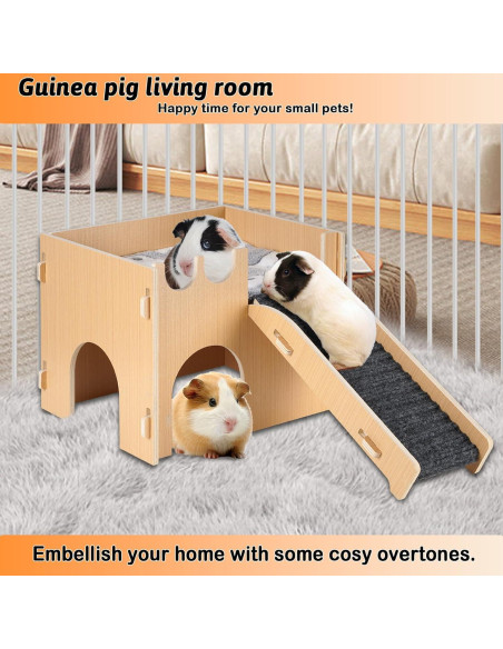 Castillo Grande para Cobayas ZibugZag con Rampa y Alfombrilla