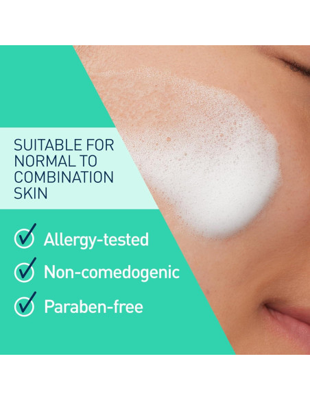 CeraVe Limpiador Facial Espuma 289.9g Piel Mixta Hidratante