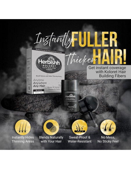 Fibra para el Cabello Koloret Herbishh 12g - Cubrimiento Instantáneo