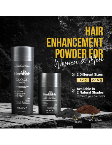 Fibra para el Cabello Koloret Herbishh 12g - Cubrimiento Instantáneo
