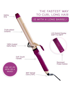 Plancha de Rizar Goddess XL - Cerámica Triple-Capa 3.18 cm 2