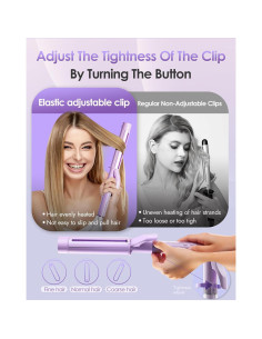 Rizador de Cabello NOVUS 3.18 cm con Clip Ajustable y Iones Negativos 2