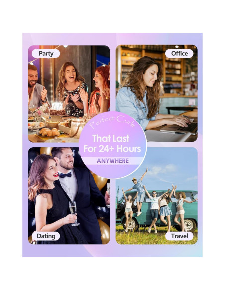 Rizador de Cabello NOVUS 3.18 cm con Clip Ajustable y Iones Negativos