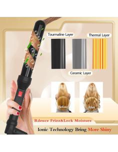 Plancha de Rizos Cerámica SYCO 1.25" Doble Voltaje con Guante 2