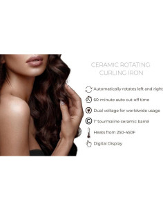 Plancha de Rizar Automática Amira Belleza Cerámica Verde 2