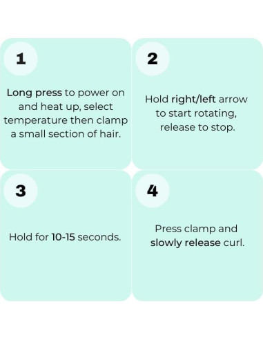 Plancha de Rizar Automática Amira Belleza Cerámica Verde