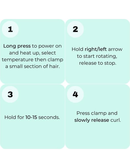 Plancha de Rizar Automática Amira Belleza Cerámica Verde