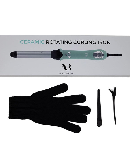 Plancha de Rizar Automática Amira Belleza Cerámica Verde