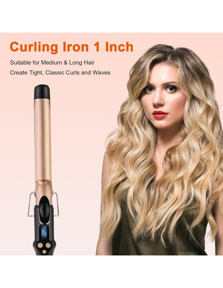 Tenaza Profesional Mcodon 1 Pulgada Cerámica Turmalina Ajustable